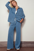 French Terry Wide Leg Pants