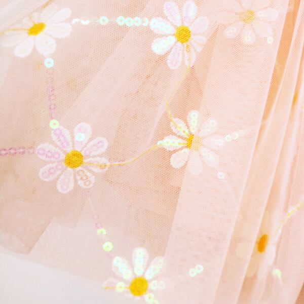 Sequin Floral Mesh Skirt