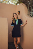 Front Zip Up Solid Casual Dress