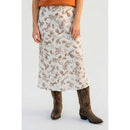 Western Satin Midi Skirt