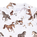 Wild Horses Long Sleeve Cowboy Romper