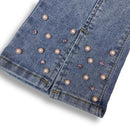 Embellished Split Flare Jeans