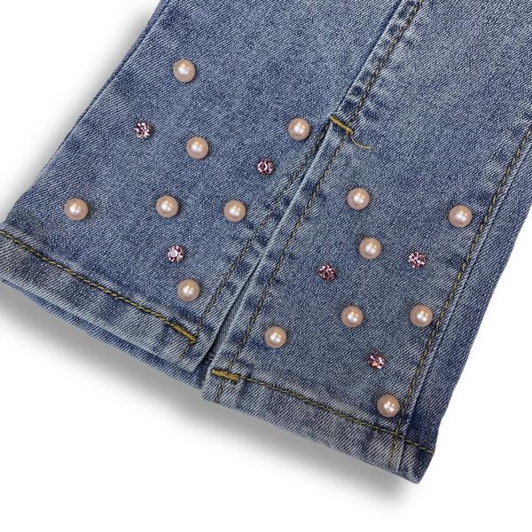 Embellished Split Flare Jeans