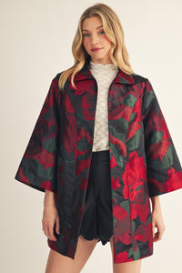 Floral Jacquard Jacket
