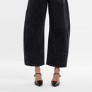 Super High Rise Black Barrel Jeans