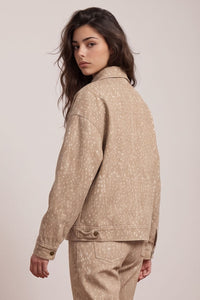 Fawn Print Zip Up Jacket