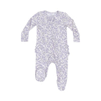 Forget Me Not Ruffle Zipper Footie