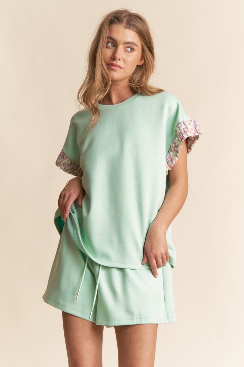 Sleeve Detailed Matching Set