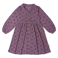 Bow Printed Collared Dress