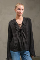 Crinkle Ruffle Blouse