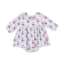 Beverly Cameo Stripe Long Sleeve Bubble with Peter Pan Collar and Skirt
