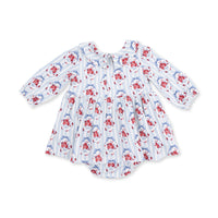 Beverly Cameo Stripe Long Sleeve Bubble with Peter Pan Collar and Skirt