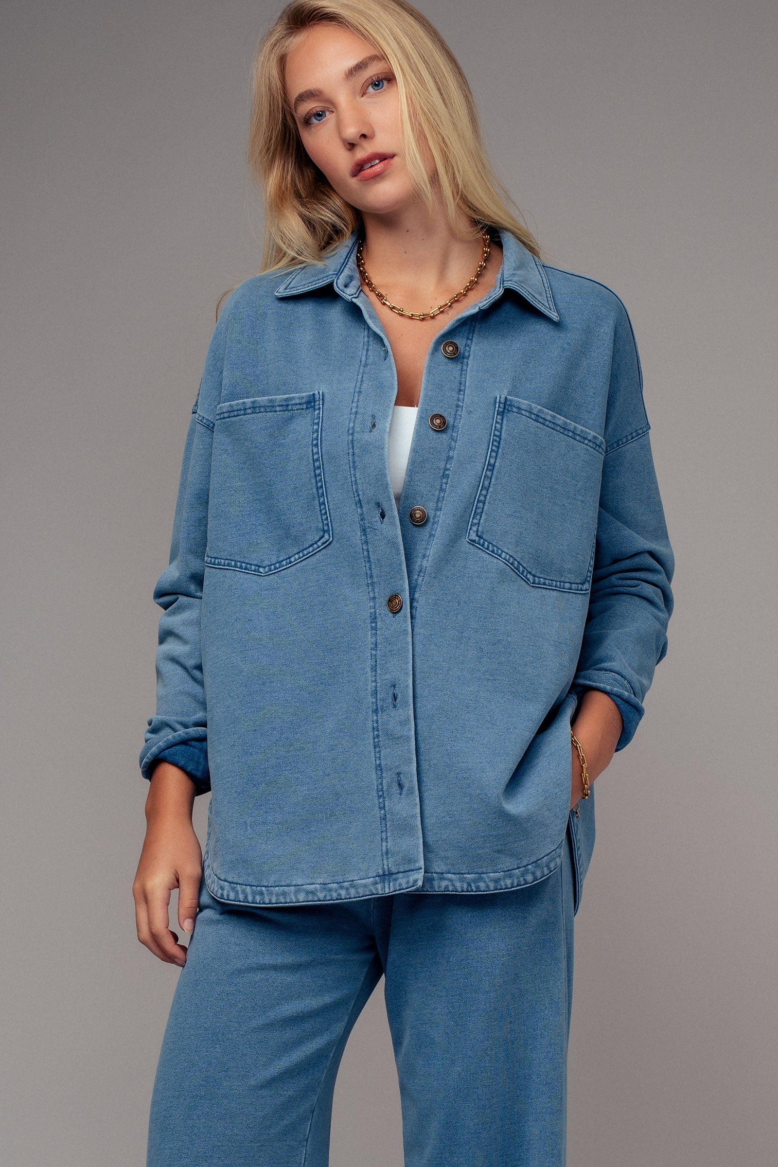 Relaxed Denim Shacket