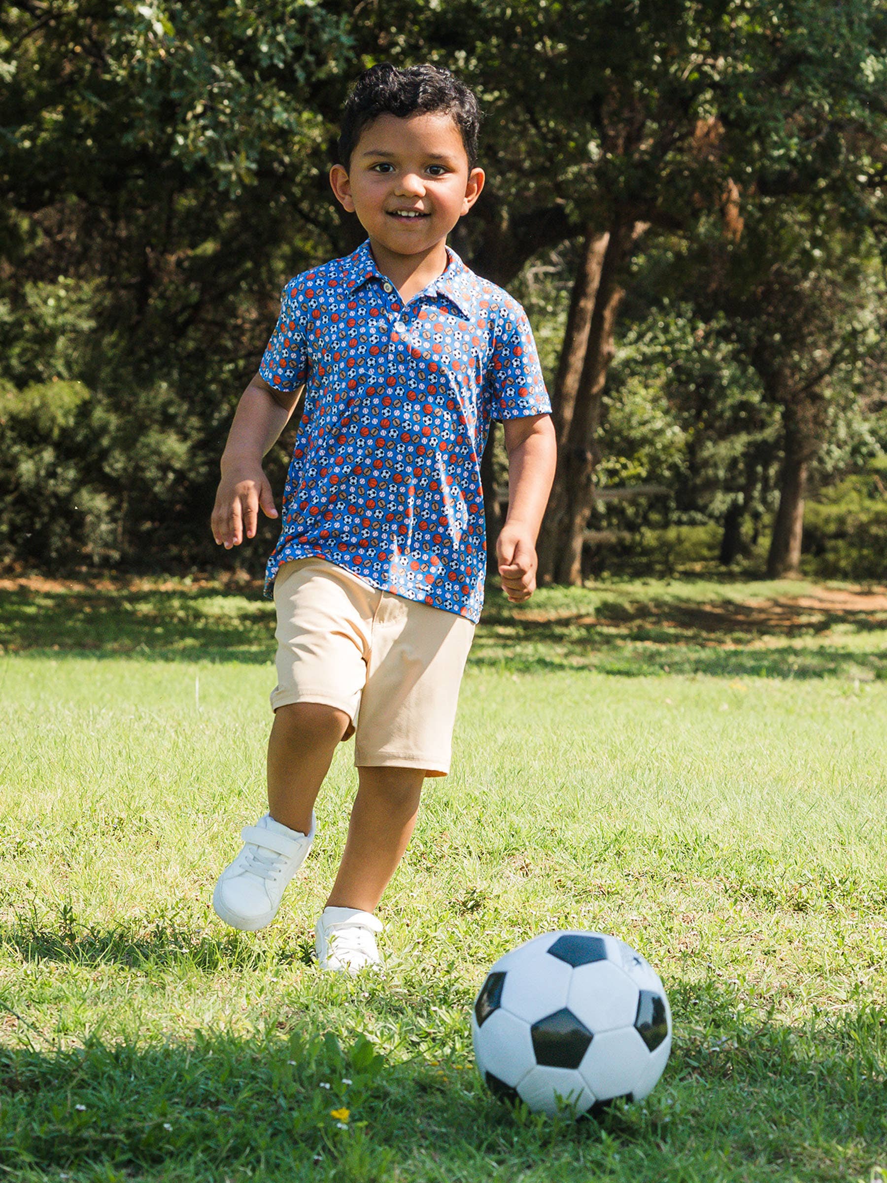 Boys All-Star Action Knit Short Sleeve Performance Polo