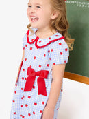 Apple Gingham Short Sleeve Dress