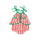 Strawberry Gingham Sunsuit
