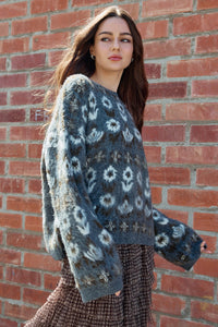 Fuzzy Nordic Sweater
