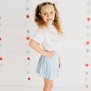 Blue Bow Athletic Skort