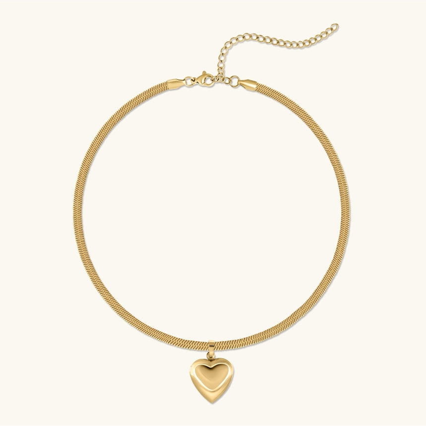 Mae Heart Locket Necklace