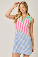 Mixed Stripe ColorBlock Dress