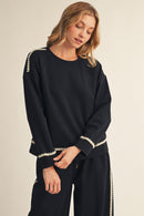 Scallop Detail Sweatshirt