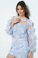 Floral 3D Applique Blouse