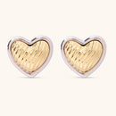Scottie Two-Toned Heart Stud