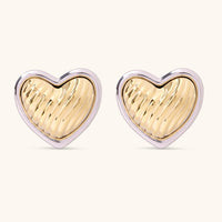 Scottie Two-Toned Heart Stud