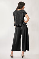 Cap Sleeve/Wide Leg Pant Set