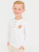 Football Embroidered Henley