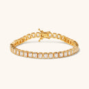 Tate 18K Gold Plated Baguette Stone Tennis Bracelet