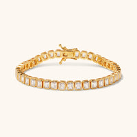 Tate 18K Gold Plated Baguette Stone Tennis Bracelet