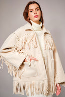 Brushed Fringe Stud Jacket