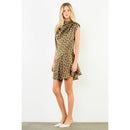 Silk Horse Print Mini Dress