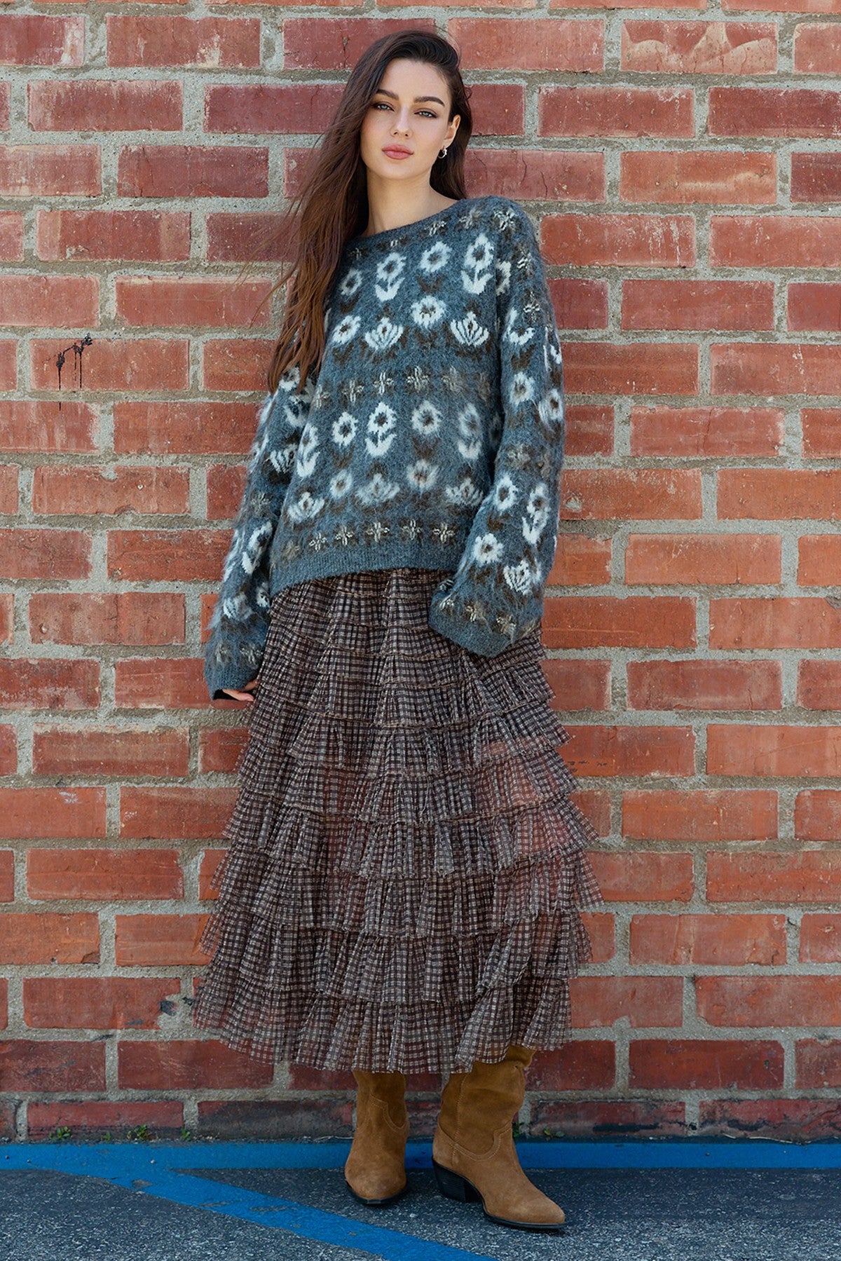 Fuzzy Nordic Sweater