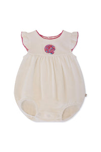 Seashell Embroidered Bubble Romper