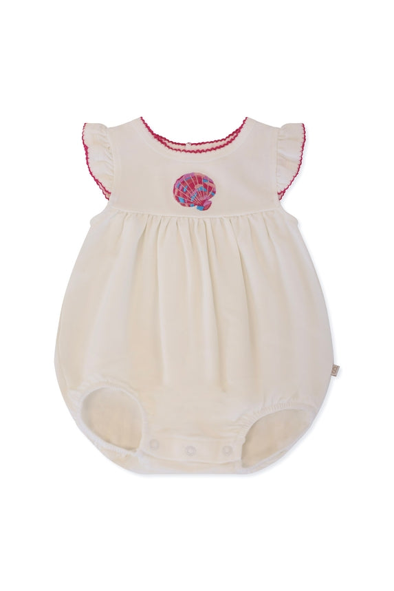Seashell Embroidered Bubble Romper