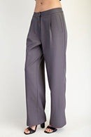 Grey Pleated Trousers