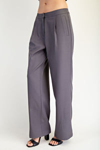 Grey Pleated Trousers