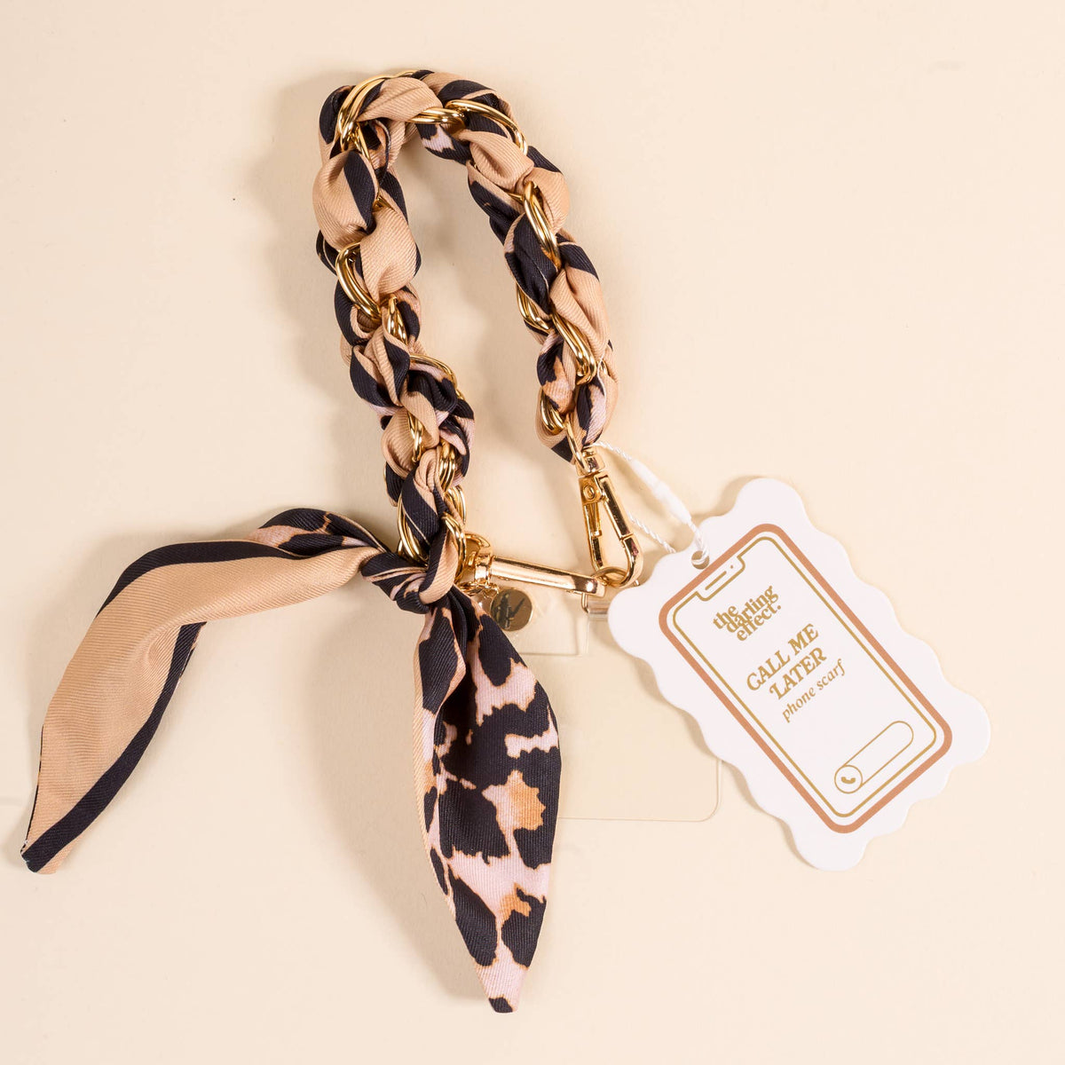 Call Me Later Phone Scarf–Cheetah