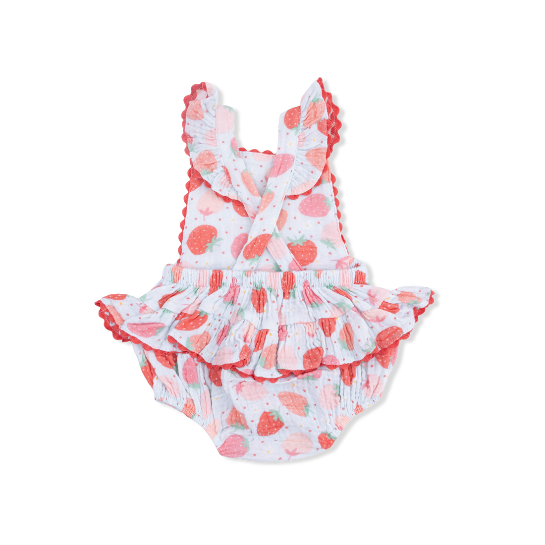 Strawberry Bliss Ruffle Sunsuit
