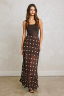 Polka Dot Maxi Skirt