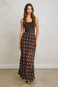 Polka Dot Maxi Skirt