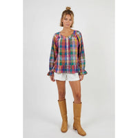 Plaid Ruffle Top
