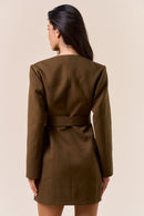Belted Button-Down Dress