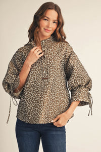 Leopard Jacquard Top
