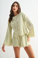 Lace Top & Short Set