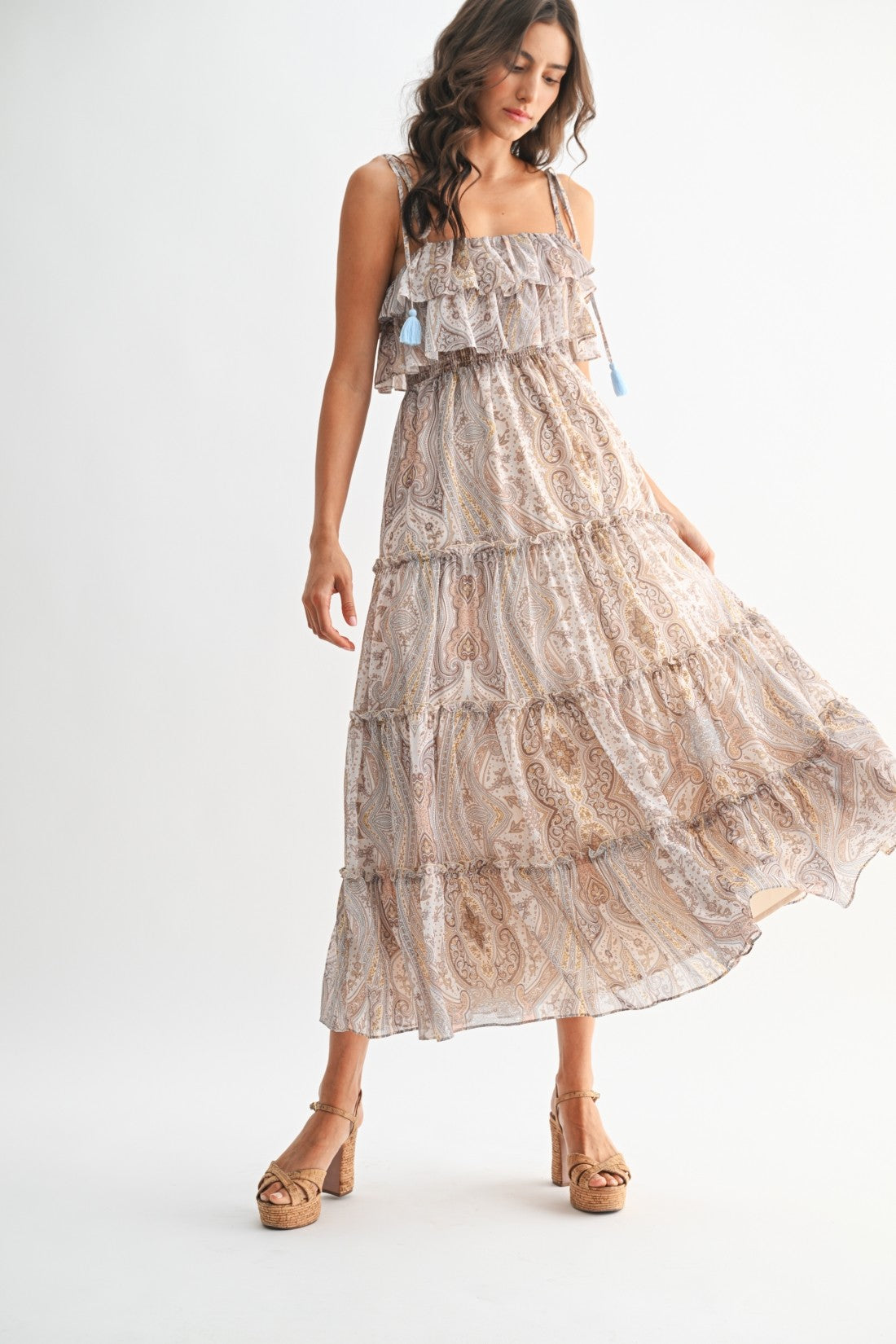 Bohemian Paisley Maxi Dress