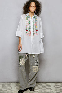 Embroidered White Tunic