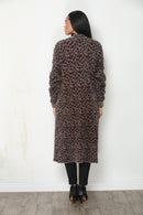 Longline Cheetah Cardigan